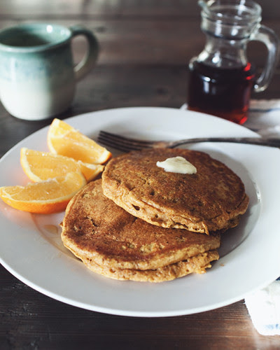 orange and pumpkin pancakes