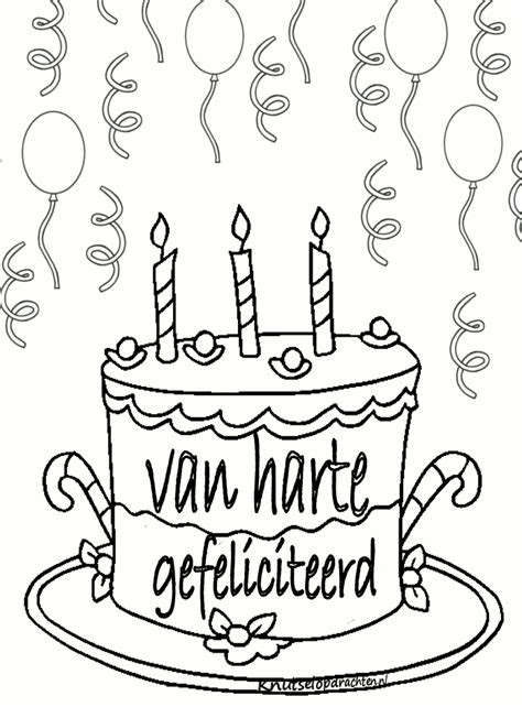 kleurplaten verjaardag