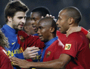 Pictures from FC barcelona's Match against Deportivo at Camp Nou on 17/01/09