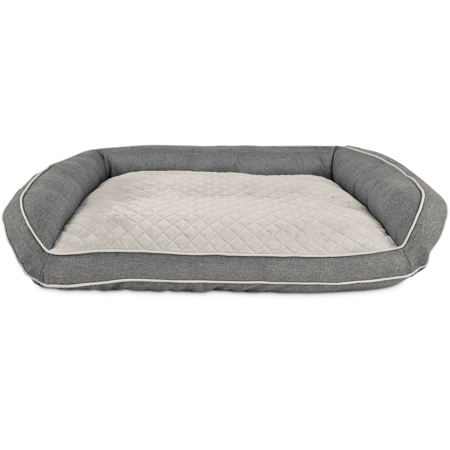 Harmony Memory Foam Couch Dog Bed in Silver