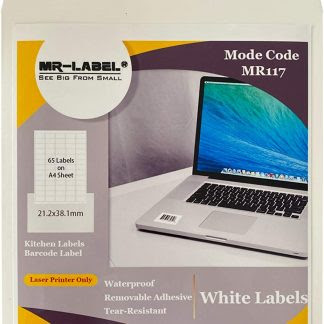 Mr-Label 2″ Square White Sticker Label – Waterproof and Tear ...