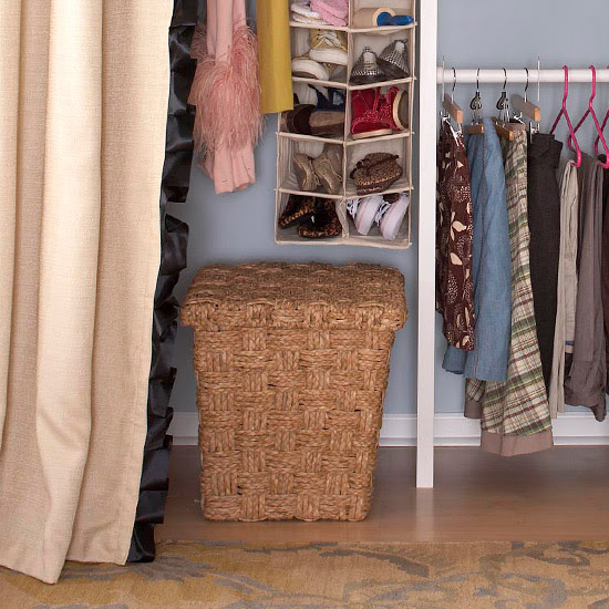 Hamper in closet