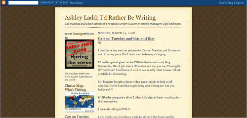 Ashley Ladd; I'd Rather Be Writing