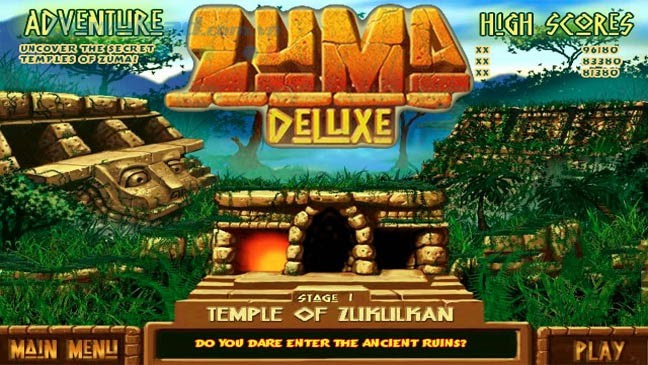 How to play the classic game Zuma Deluxe Ball shoots