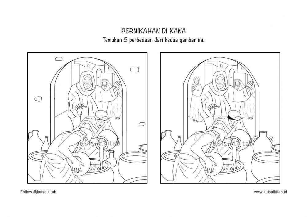 Cari Perbedaan Dalam Gambar - Kuis Alkitab