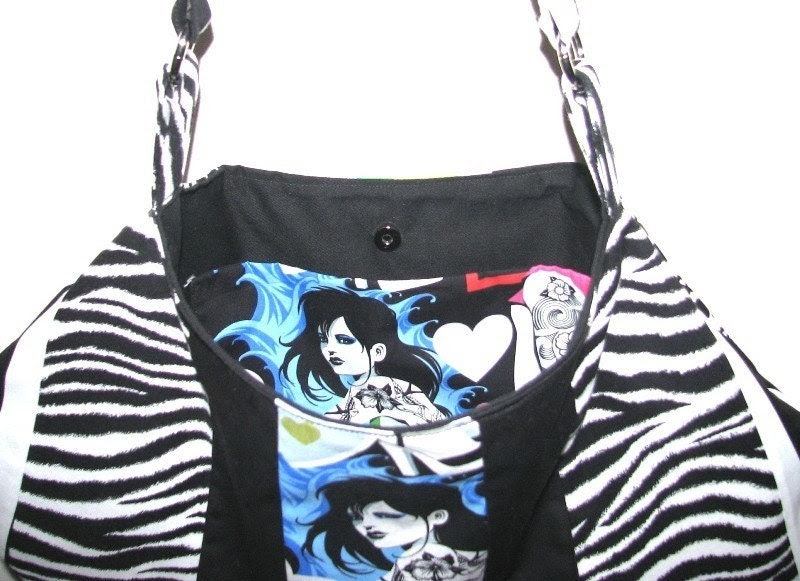 Inked Tattoo Black White Zebra Print 