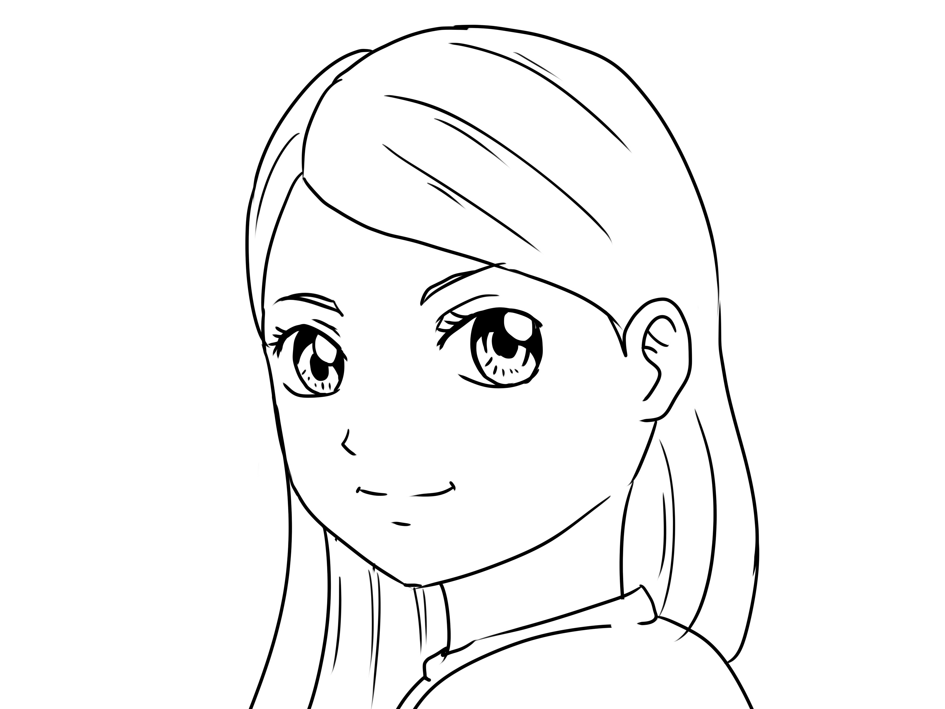 Pencil Drawing Of Girl With Cap Clip Art Library
