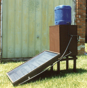 Build your own solar water heater - perma pak food storage
