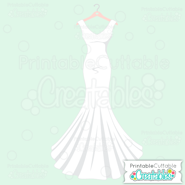 Download Wedding Dress SVG Cut File & Clipart - SVG Scrapbook Cut File