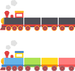 機関車 汽車 Sl 2色の無料ベクターイラスト素材 Picaboo ピカブー 無料ベクターイラスト素材