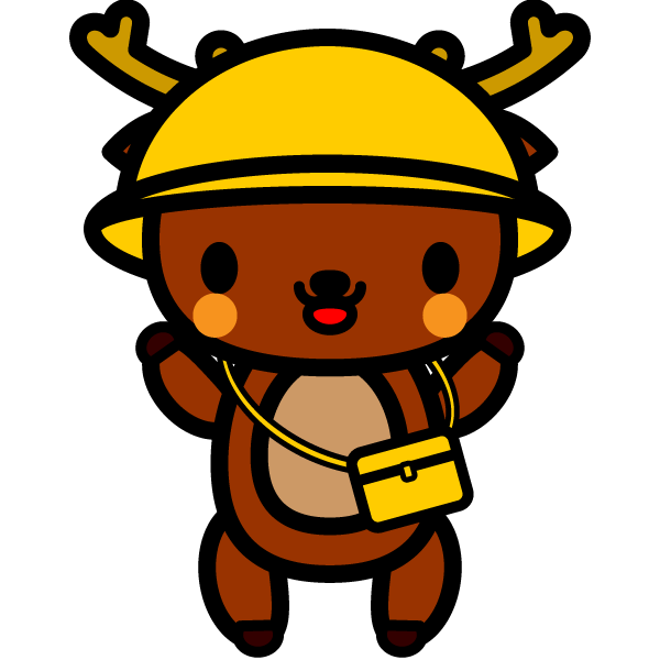 かわいい保育 幼稚園児 鹿の無料イラスト 商用フリー オイデ43