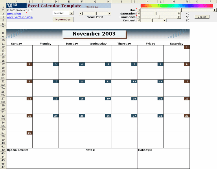  2007 free: free excel calendar template 2011 | printable 2011 calendar 