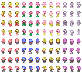 点睛集積 ドット絵集 ツクール0x歩行素材 東方1