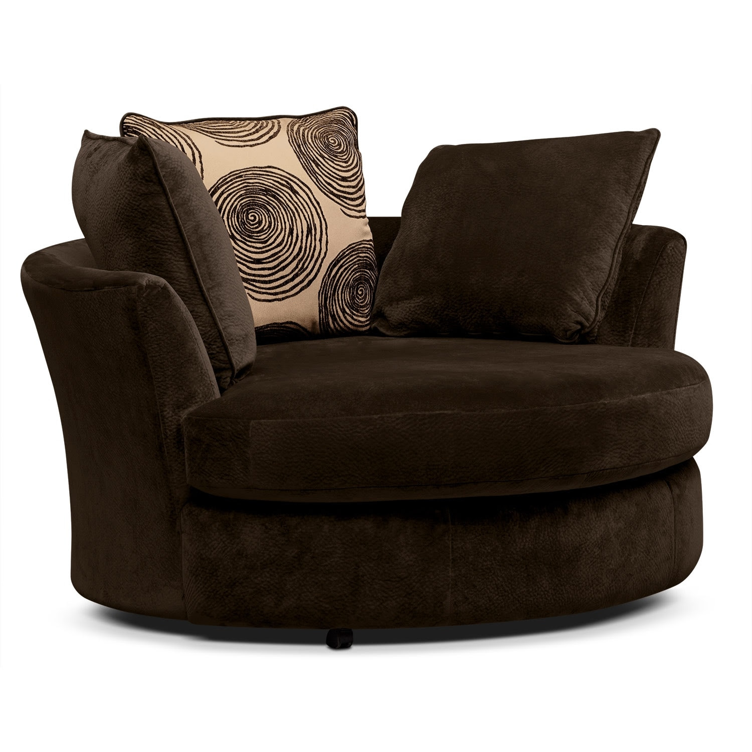Cordoba Chocolate Swivel Chair  American Signature Furniture