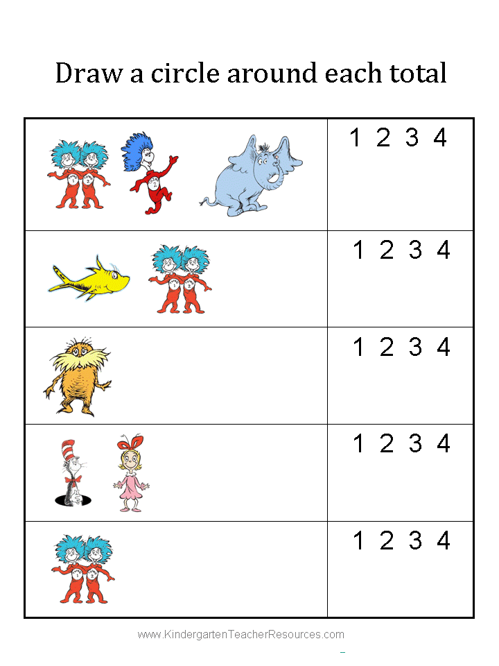 Free Dr Seuss Math Activities