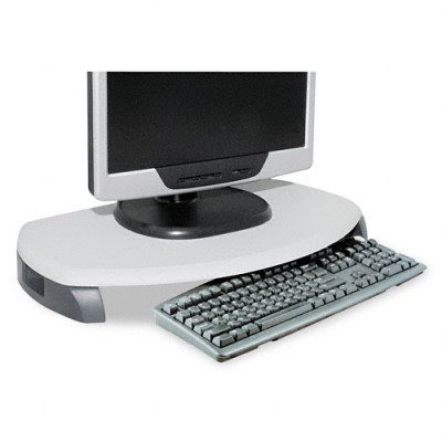 Kantek Monitor Stand Keyboard Storage - 23x13-1 4x3 Inches - Two Tone Gray 