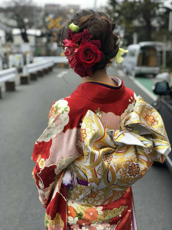 生花の髪飾り ジョイフラワー あきる野