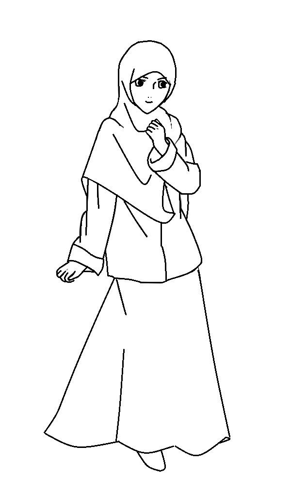 Mewarnai Gambar Kartun Remaja Muslimah Azhan co Mewarnai Gambar Kartun Remaja Muslimah Azhan co