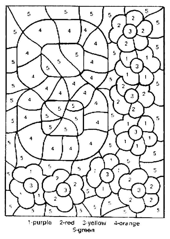 Download Color by number coloring pages to download and print for free