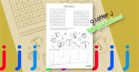  letter j worksheet 4