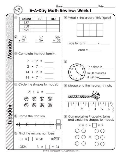 All the 3rd grade math worksheets below support elementary math benchmarks. free 3rd grade daily math spiral review teacher thrive