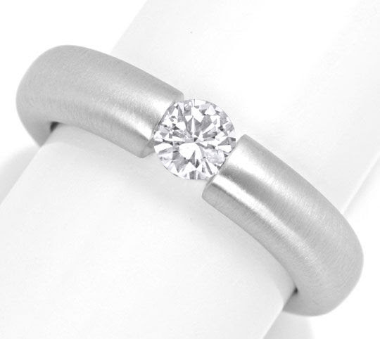 Originalfoto BRILLANT-SPANNRING 0,4 DIAMANT 18K WEISSGOLD LUXUS! NEU