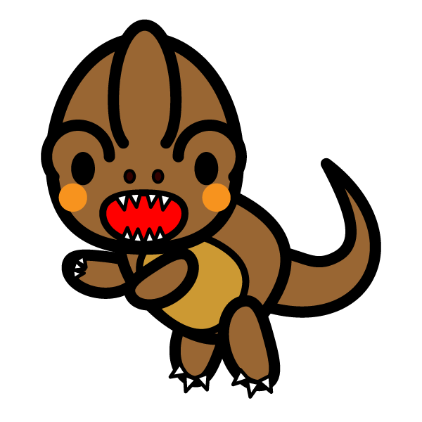 かわいい恐竜の無料イラスト 商用フリー オイデ43