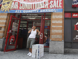 With this summer's temperatures regularly topping 100 degrees, stores did a brisk business selling air conditioners. But they shouldn't be used often, Stan Cox says.