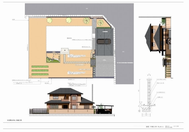 図面ギャラリー 富山県 富山市周辺のエクステリア ガーデン工事はフロリスケープ