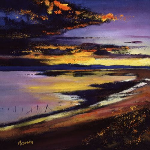 Davy Brown Limited Edition Art Print, Cree Estuary Sunset (40 x 40cm Art Prints/Posters) 