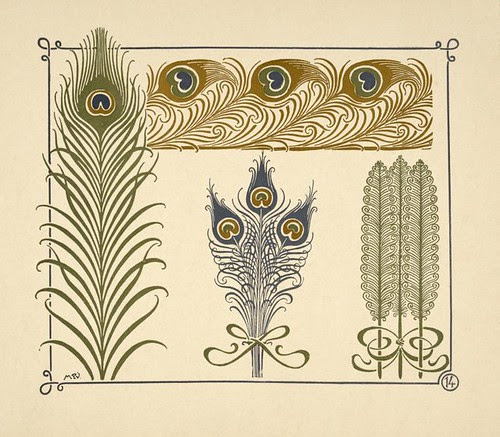 Abstract design based on peacock feathers