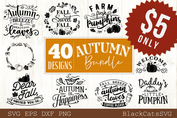 Download Autumn bundle - 40 SVG file Cutting File Clipart in Svg ...