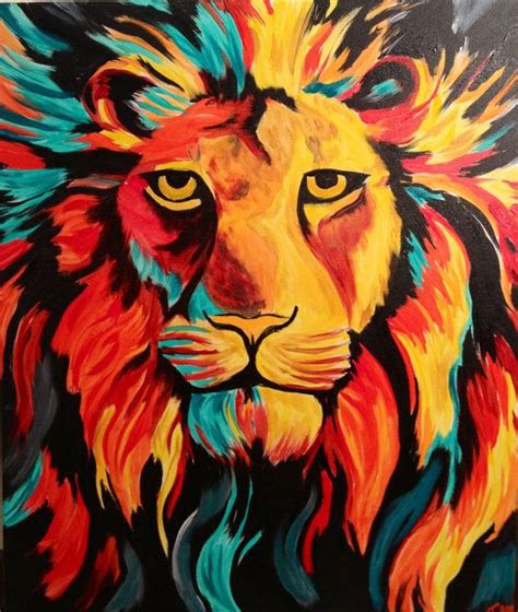 colorful lion painting ilxnpifjpg pop