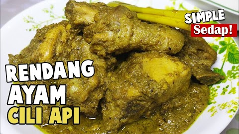 rendang ayam hijau mudah