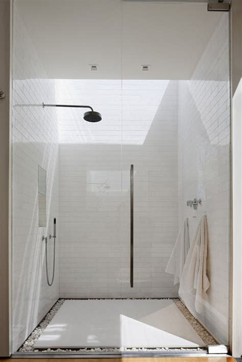 The everlasting elegance of black and white. 31 white subway tile in shower ideas and pictures