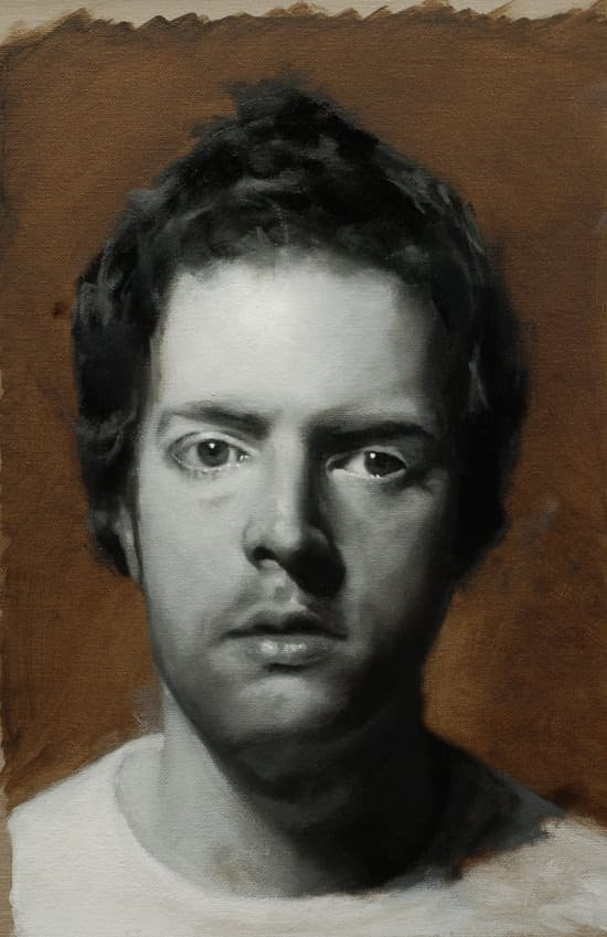 raw umber and ivory black portrait