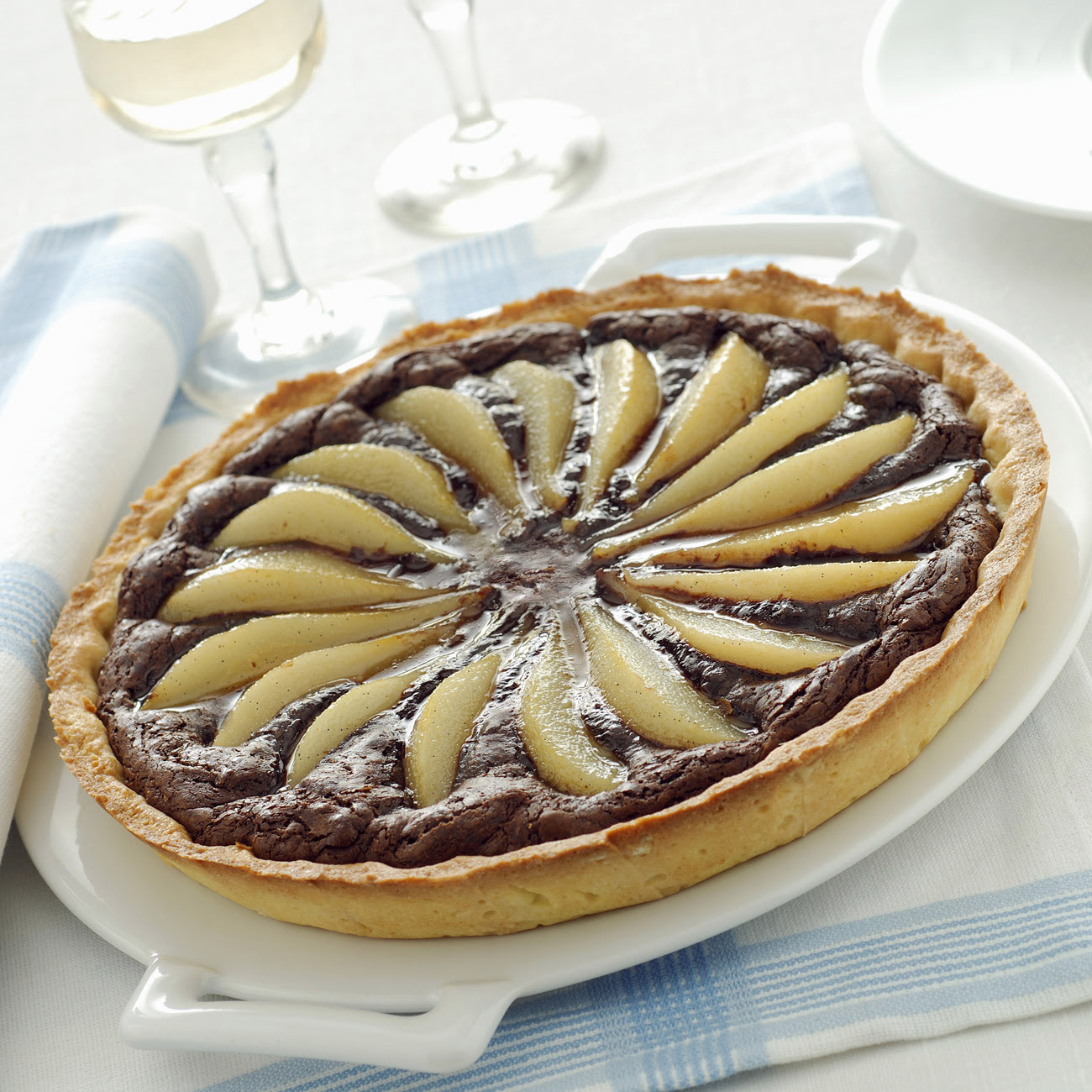 crostata di pere e cioccolato