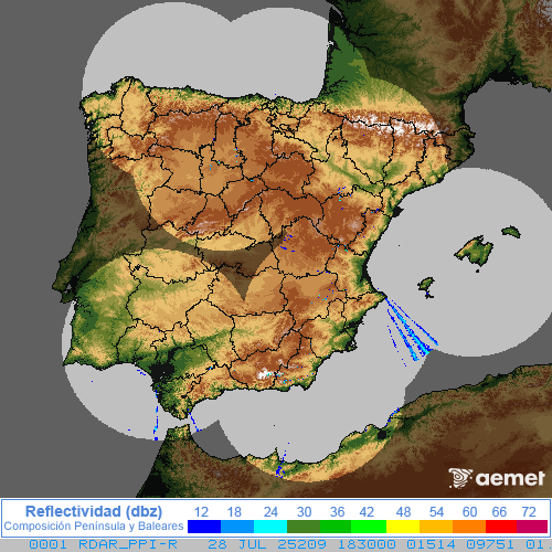 Radar Lluvias Península