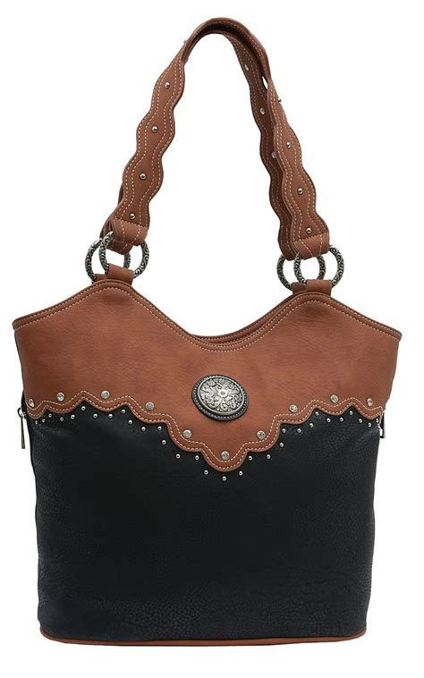 wrangler river black sienna brown conceal carry tote