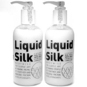 Bodywise LIQUID SILK 250 ml Pump Bottle Liquid Silk Lube Personal Lubricant 2 PACK
