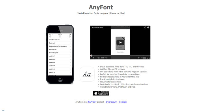 AnyFont: Install custom fonts on your iPhone or iPad