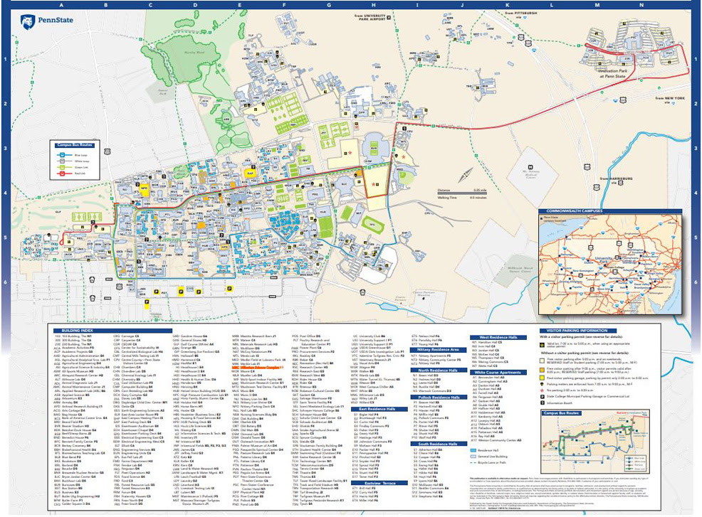 Penn State University Park Campus Maps Download The Maps In Pdf Form To Print