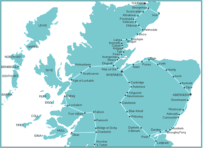 Map Of Train Stations In Scotland Maps of Railway Lines in Scotland   2005