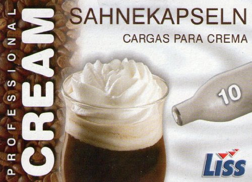 Cream Chargers (Box of 200) - Nitrous Oxide Gas for Cream Whippers, compatible with Mosa, Liss, Bestwhip,Isi Whippers