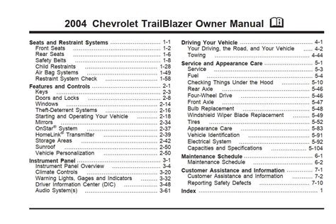 eBook 2004 Chevrolet Trailblazer Manual