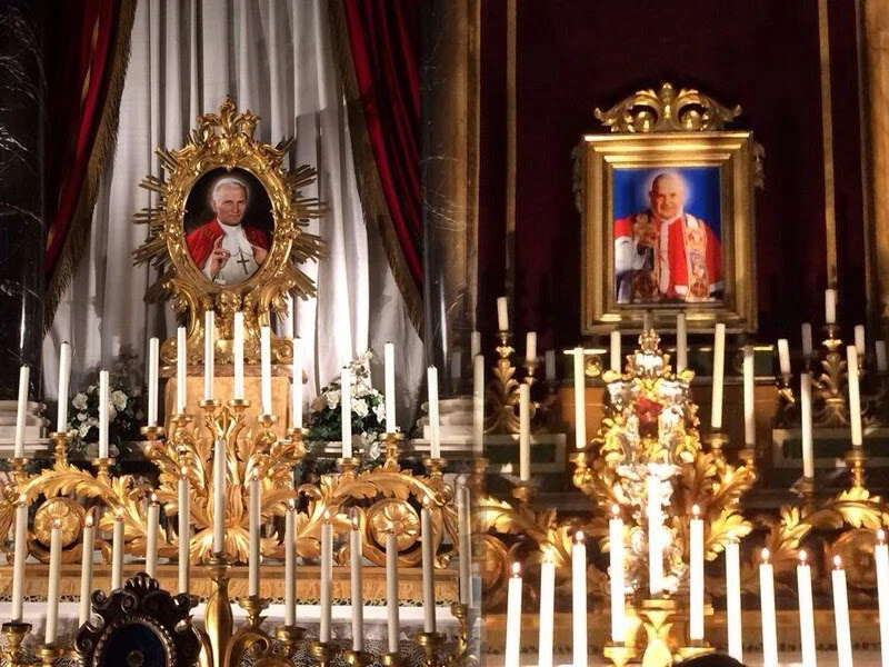 Vigilia de oración previa a la canonización. Altares en la iglesia San Salvatore. Foto: Grupo ACI