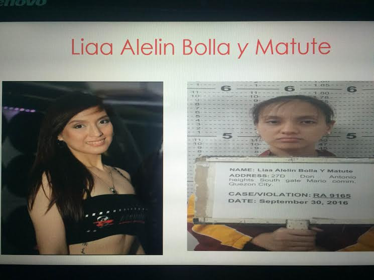 Liaa Alelin Bolla-drug suspect-Maricar Brizuela