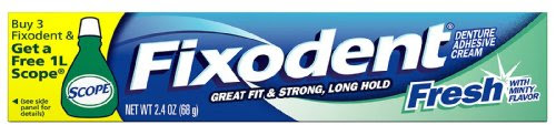 Fixodent Frsh Dent Adhesive Cream 2.4 oz.