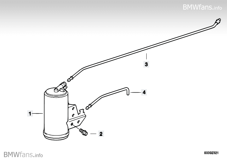 Activated Carbon Container Tubing Bmw 3 E36 318is M42 Bmw Parts Catalog