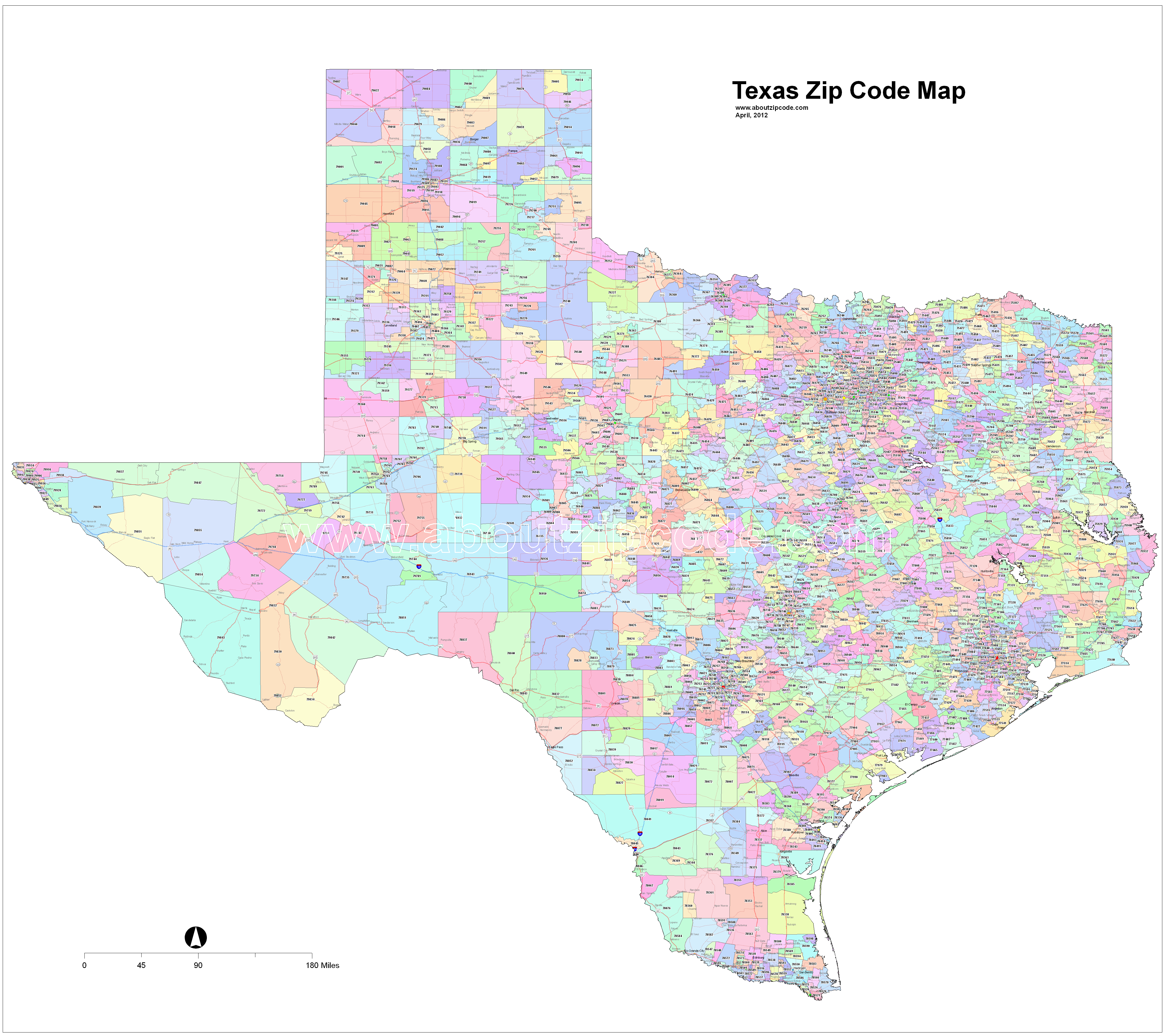 Huntsville Tx Zip Code Map Texas Zip Code Maps   Free Texas Zip Code Maps